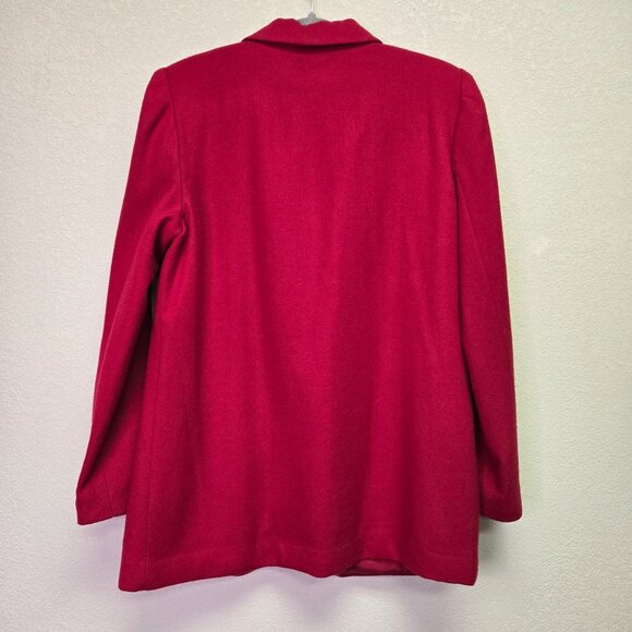 Vintage Womens Red Wool Blazer Size 10 The Weekend Holiday Christmas - Picture 2 of 9